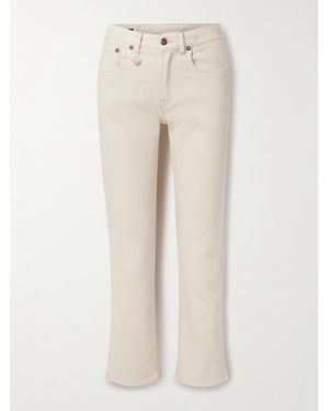 R13 Romeo Cropped Mid-Rise Flared Jeans - Natural