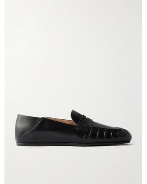 Stuart Weitzman Brooks Loafers Aus Leder Mit Einklappbarer Fersenpartie - Schwarz