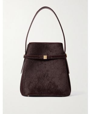 TOTEME Belted Pony Hair Tote - Red