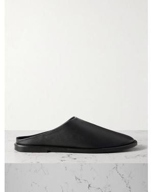 A.Emery Spencer Leather Slippers - Black