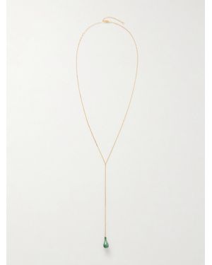 TOTEME Plated, Jade And Swarovski Crystal Necklace - White