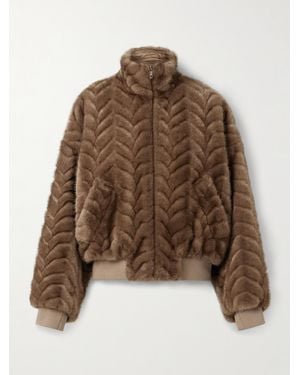 Balenciaga Veste En Poils Synthétiques À Motif En Relief - Marron