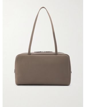 The Row Astra Textured-Leather Shoulder Bag - Gray