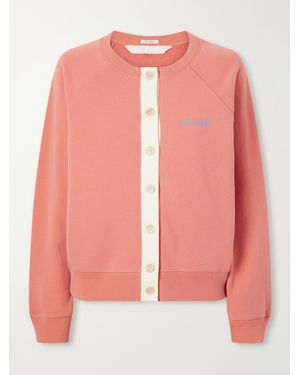 Mother The Boxy Cotton Cardigan - Pink