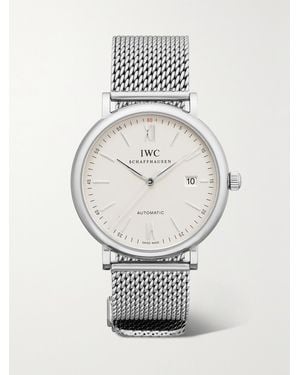 IWC Schaffhausen Portofino Automatic 40 Mm Uhr Aus Edelstahl - Grau