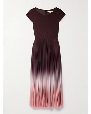 Jason Wu Marocaine Dégradé Pleated Crepe Midi Dress - Purple