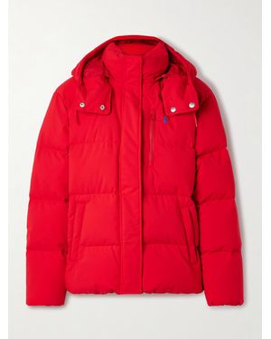 Polo Ralph Lauren Hooded Quilted Recycled-Shell Down Jacket - Red