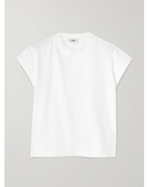 Agolde Bryce Cotton-Jersey T-Shirt - White