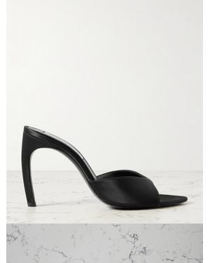 Victoria Beckham Harlow 100 Satin Mules - Natural