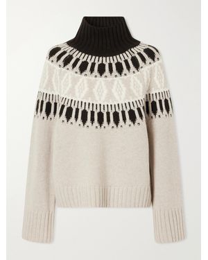 arch4 Whistler Fair Isle Intarsia-Knit Cashmere Turtleneck Jumper - Natural