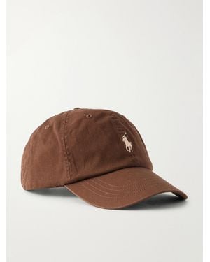 Polo Ralph Lauren Embroidered Cotton Twill Cap - Brown