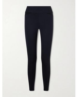 Eres Comaneci Mesh-Trimmed Stretch-Jersey Leggings - Blue
