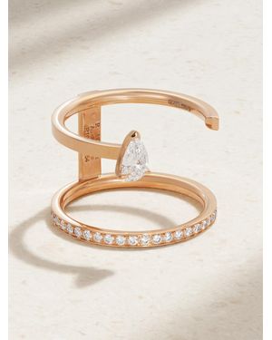 Repossi Serti Sur Vide 18-Karat Rose Diamond Ring - Metallic