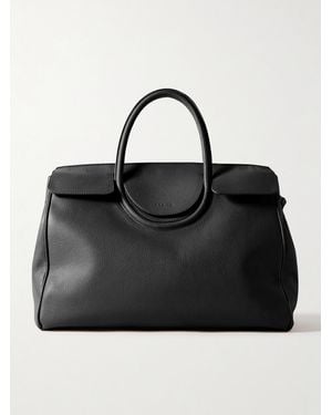 STAUD Maude Textured-Leather Tote - Black