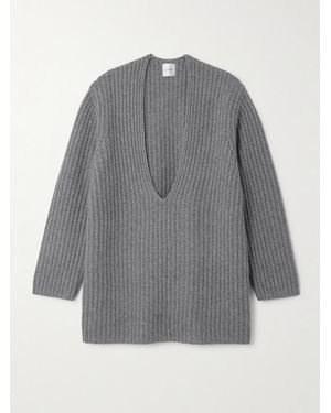 Leset Emma Ribbed-Knit Jumper - Grey
