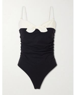 Valentino Garavani Two-Tone One-Piece Swimsuit - Black