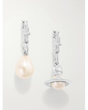 Vivienne Westwood Claude Embellished-Tone Earrings - Natural