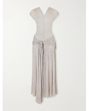 JW Anderson Knot-Detail Modal And Cashmere-Blend Maxi Dress - White