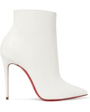 Christian Louboutin So Kate 100 Leather Ankle Boots - White