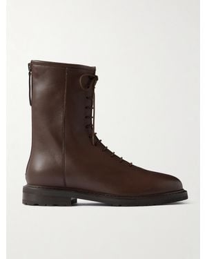 LEGRES Leather Ankle Boots - Brown