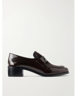 Church's Prudence 45 Velvet-Trimmed Leather Loafers - Black