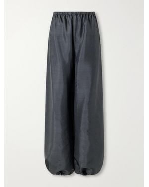 St. Agni Tussah Silk Balloon Trousers - Grey
