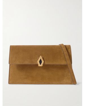Metier Parallel 22 Small Suede Shoulder Bag - Natural