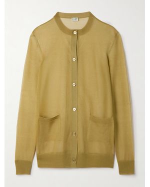 Saint Laurent Knitted Silk Cardigan - Green