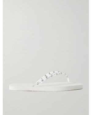 Loeffler Randall Taryn Crystal-Embellished Pvc Sandals - White