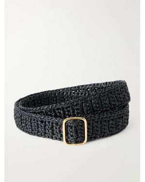 DEHANCHE Mako Raffia-Effect Belt - Black