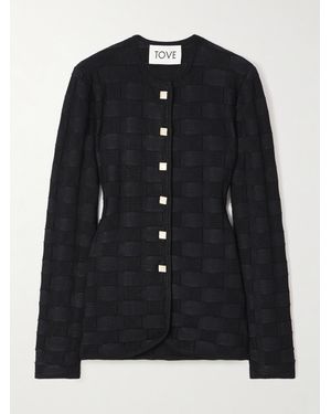 TOVE Cardigan En Mailles Jacquard Uma - Noir