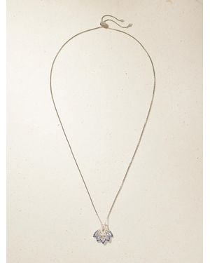 Garrard Lotus Flower 18-Karat, Sapphire And Diamond Necklace - Natural