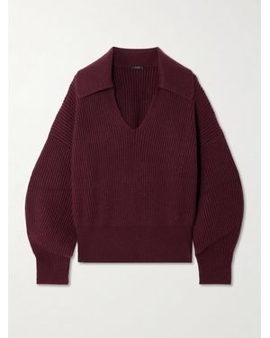 JOSEPH Ribbed Wool, Cashmere And Silk-Blend Jumper - Red