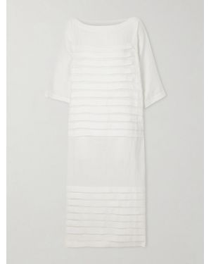 Les Vacances d'Irina Cleo Tiered Linen Maxi Dress - White