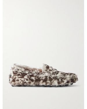 Tod's Gommino Leopard-Print Pony Hair Loafers - Multicolour