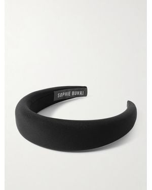 Sophie Buhai Classic Puffy Gepolsterter Haarreif Aus Seiden-Crêpe - Schwarz