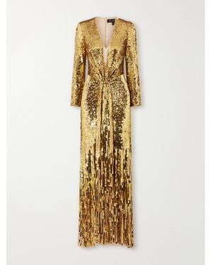 Jenny Packham Narcissus Embellished Tulle Gown - Metallic