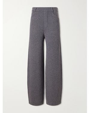 Lisa Yang Veda Cashmere Knitted Barrel-Leg Trousers - Grey