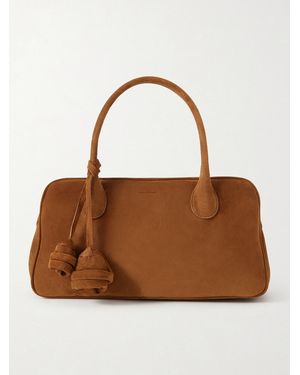 Magda Butrym Brigitte Embellished Suede Tote - Brown