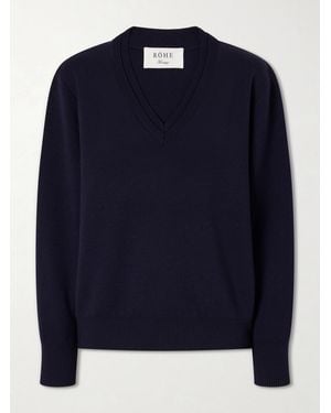 Rohe Stretch-Wool Sweatshirt - Blue