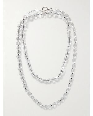 Sophie Buhai Ice Kette Mit Quarzen Und Details Aus Silber - Weiß