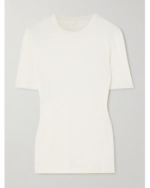 TOTEME Ribbed-Knit T-Shirt - Natural