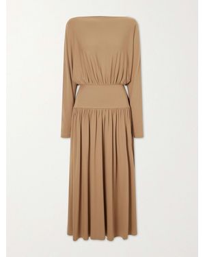 TOTEME Boatneck Jersey Maxi Dress - Natural