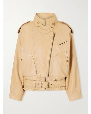 Isabel Marant Farza Leather Jacket - Natural