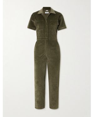 Rivet Utility Work Cotton-Blend Corduroy Jumpsuit - Green