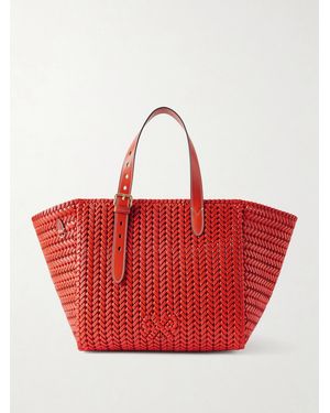 Anya Hindmarch The Neeson Woven Leather Tote - Red