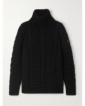 Moncler Genius Edward Enninful Cable-Knit Wool Turtleneck Sweater - Schwarz