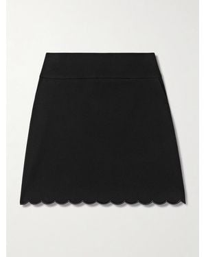Chloé Scalloped Cotton-Blend Mini Skirt - Black