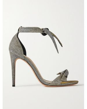 Alexandre Birman Clarita Sandalen Aus Lurex Mit Knoten - Mettallic