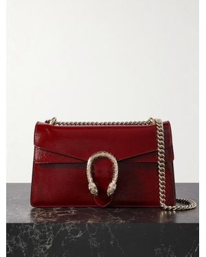Gucci Dionysus Schultertasche Aus Lackleder Mit Verzierung - Rot